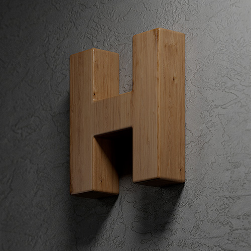Объемные деревянные буквы с подсветкой